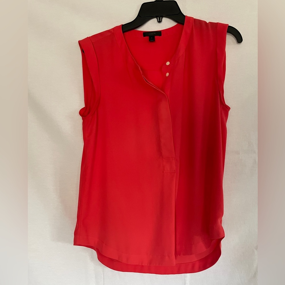 J. Crew - Sleeveless Blouse/Tank - Size 6 - Red-Orange